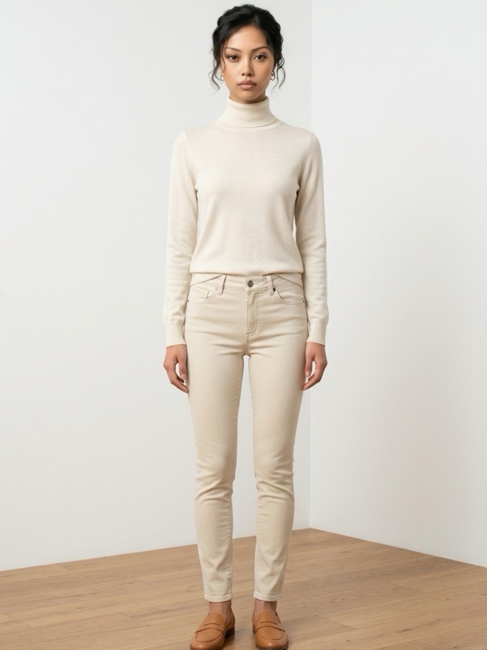 Ralph Lauren Slim Mid-Rise Women's Jeans - Cream Size 8